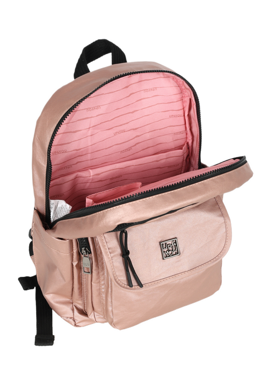 Mochila Náilon Metalizado Dois Bolsos Notebook Up4you