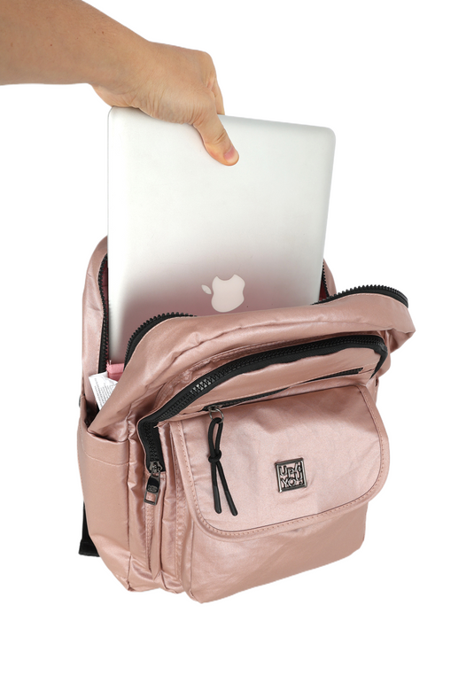 Mochila Náilon Metalizado Dois Bolsos Notebook Up4you