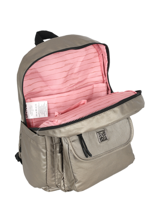 Mochila Náilon Metalizado Dois Bolsos Notebook Up4you