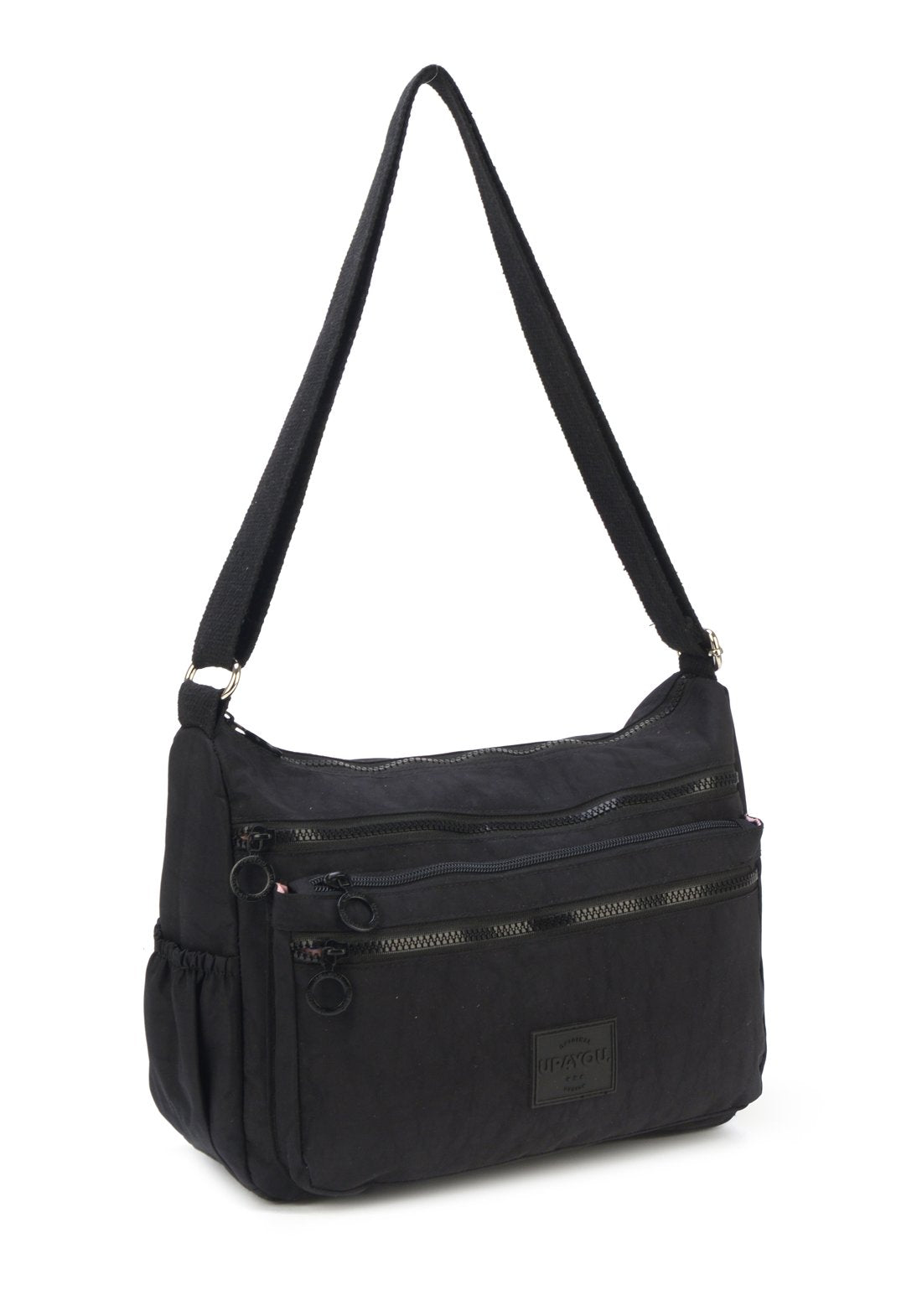 Bolsa Carteiro Moda Crinkle Up4you Preto - Unico