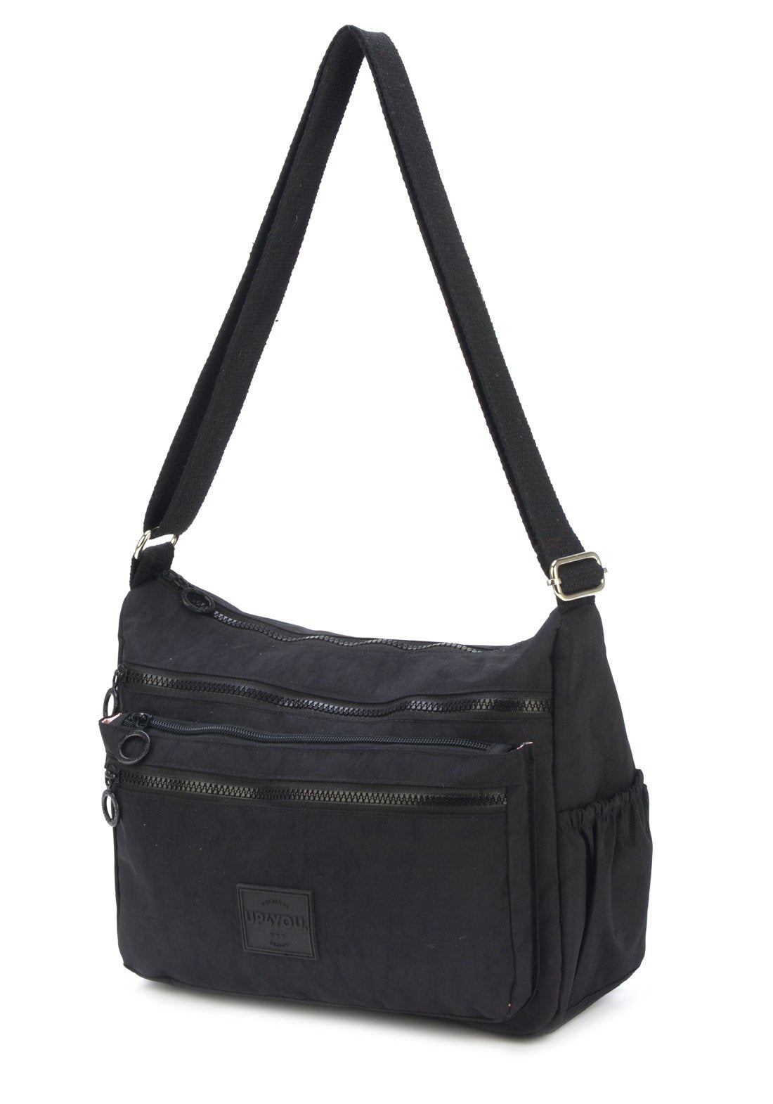 Bolsa Carteiro Moda Crinkle Up4you Preto - Unico