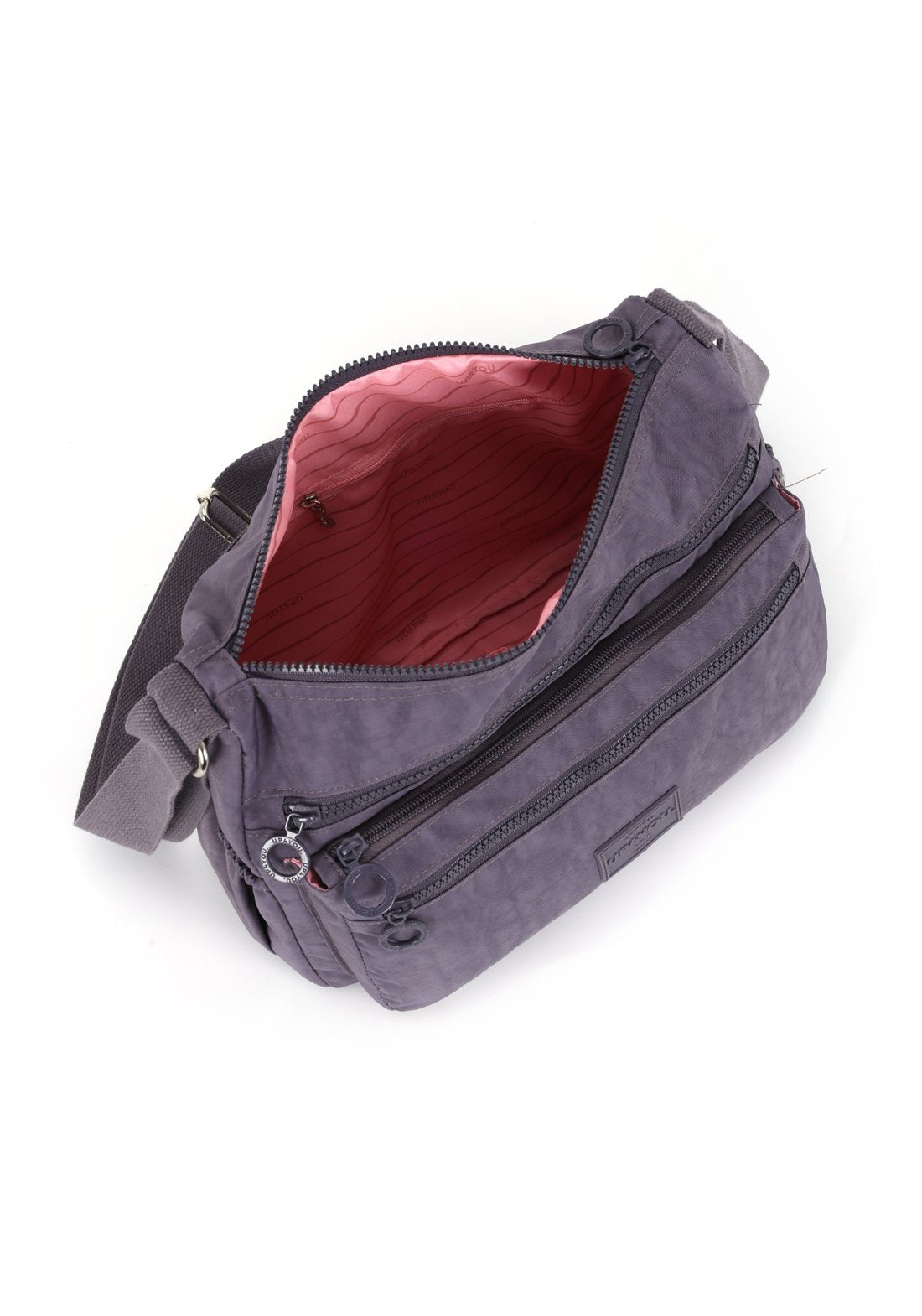 Bolsa Carteiro Moda Crinkle Up4you Roxo - Unico