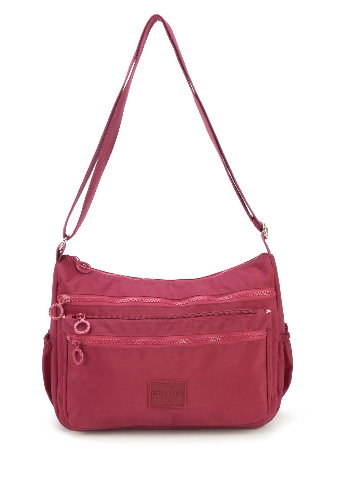 Bolsa Carteiro Moda Crinkle Up4you Vinho - Unico