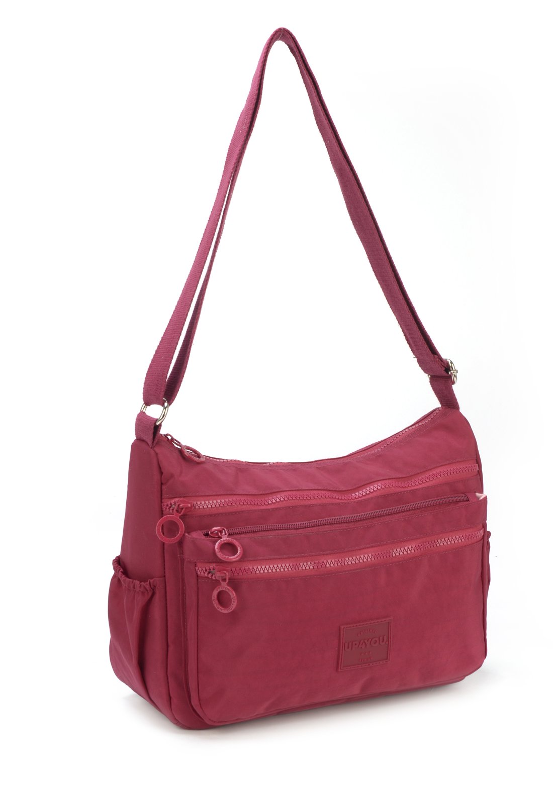 Bolsa Carteiro Moda Crinkle Up4you Vinho - Unico