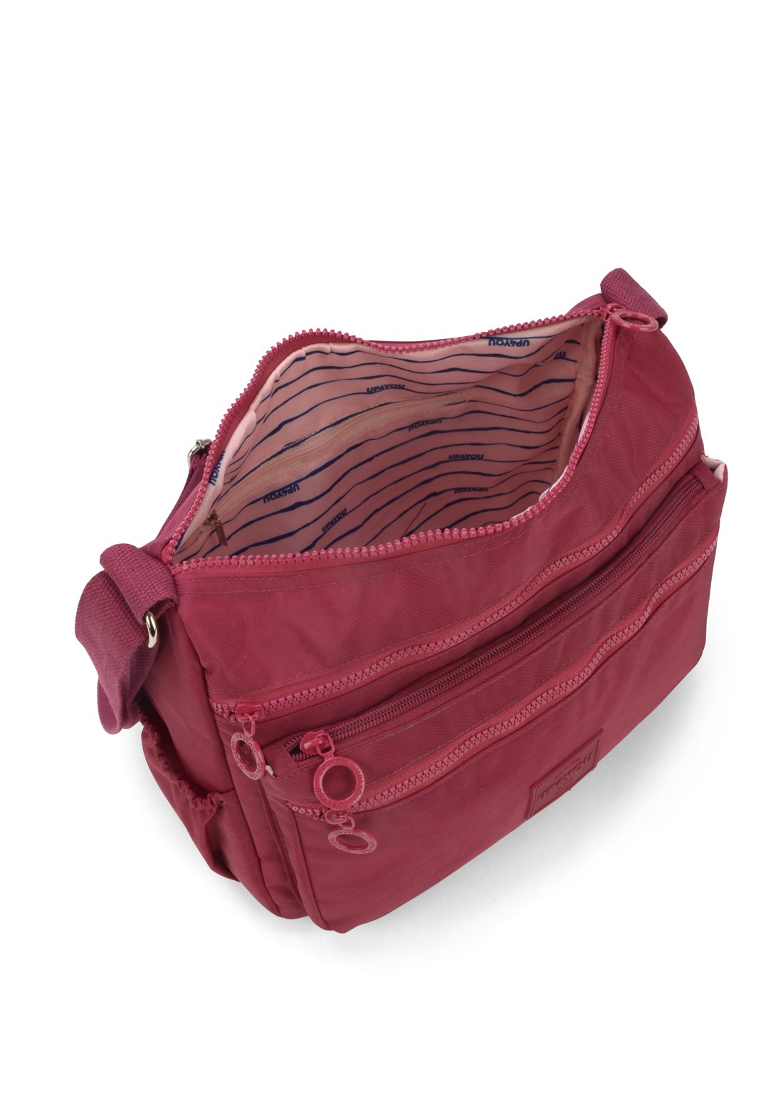 Bolsa Carteiro Moda Crinkle Up4you Vinho - Unico