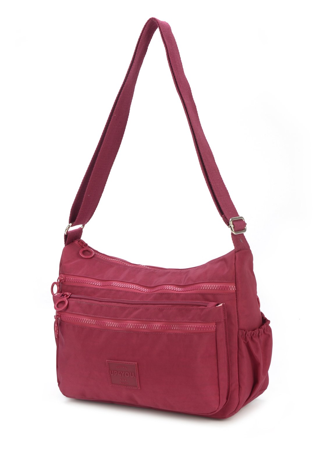 Bolsa Carteiro Moda Crinkle Up4you Vinho - Unico