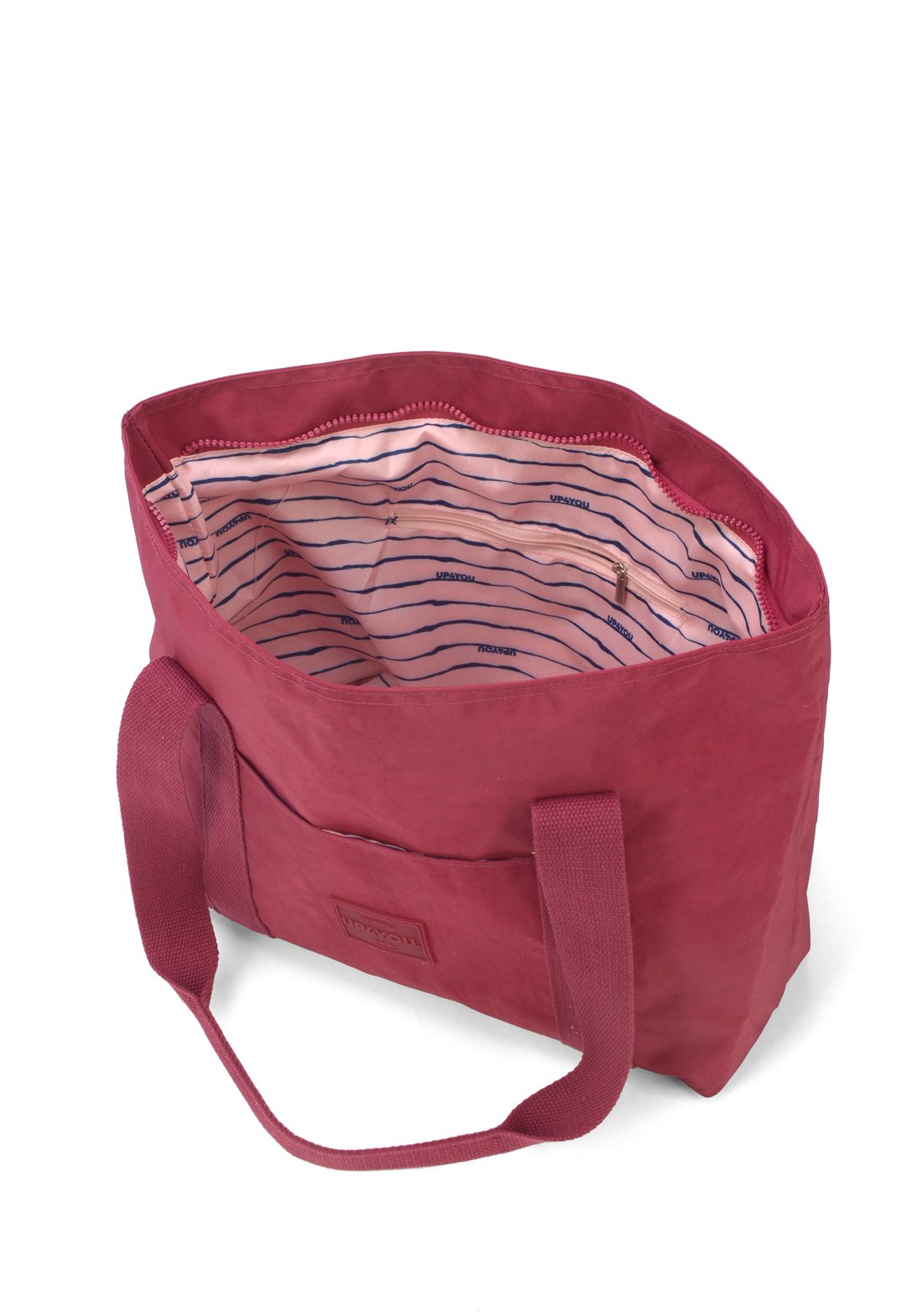 Bolsa Shopper Moda Crinkle Up4you Vinho - Unico