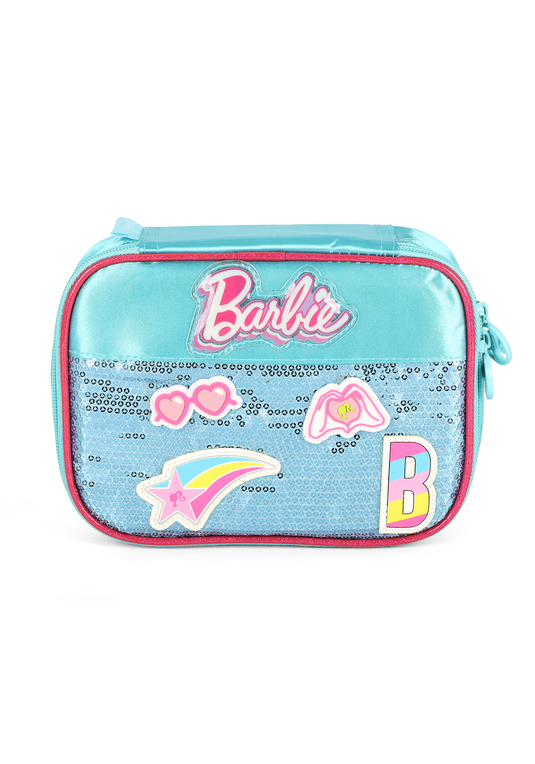 Estojo Box Paetê Barbie Patch 100 pens