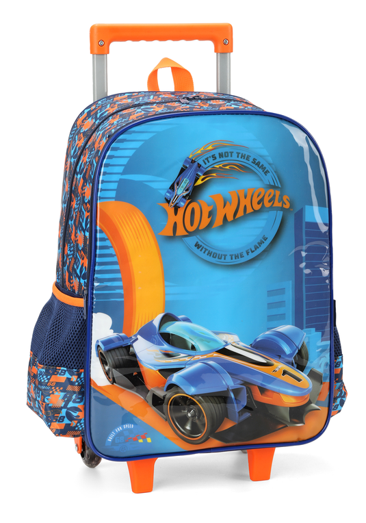 Mochila Rodinha Hot Wheels Azul