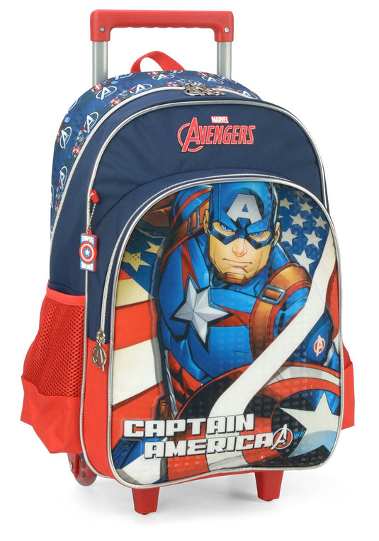 Mochila Rodinhas Capitão America Azul