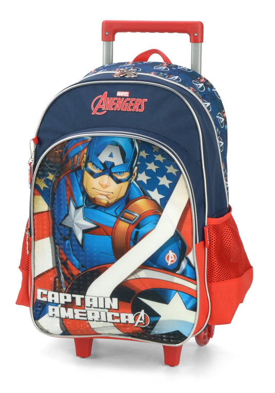 Mochila Rodinhas Capitão America Azul