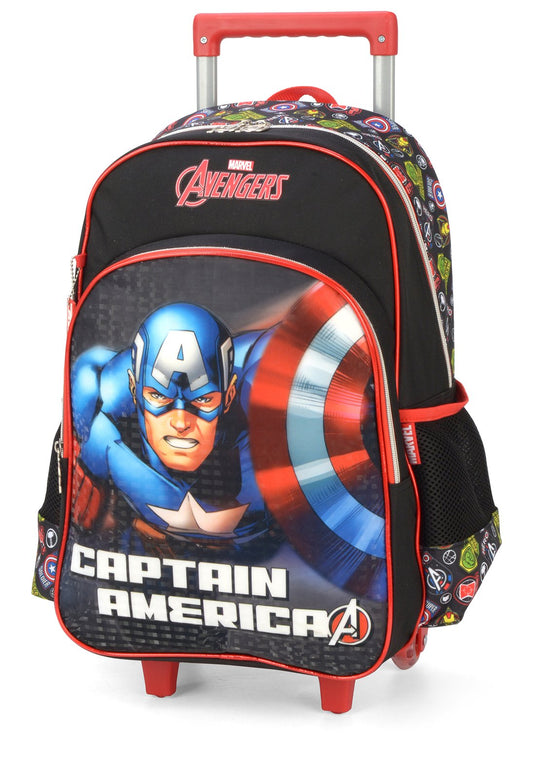 Mochila Rodinhas Capitão America Azul