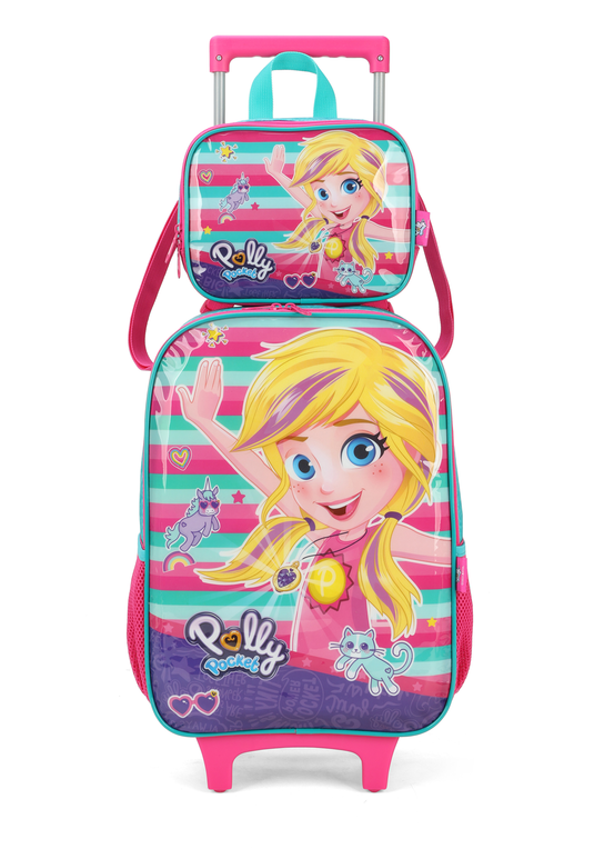 Mochila Infantil Com Rodinhas Polly