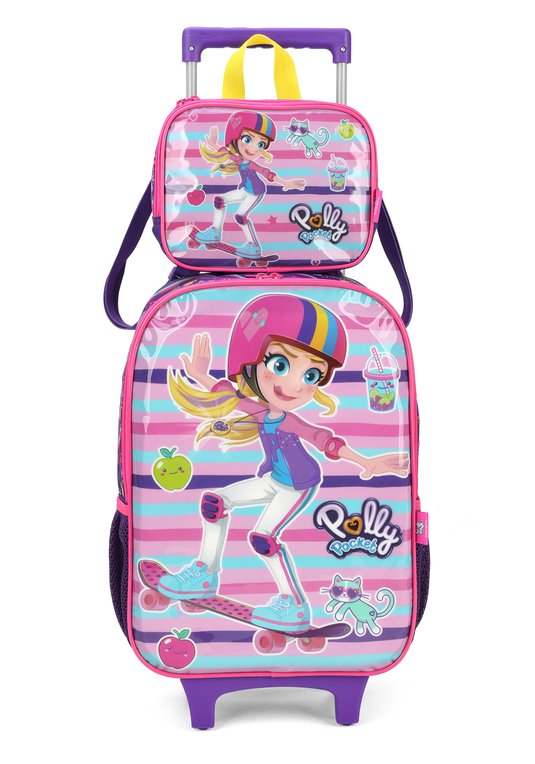 Mochila Infantil Com Rodinhas Polly