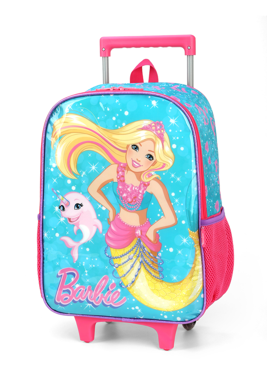 Mochila Rodinha Barbie Rosa