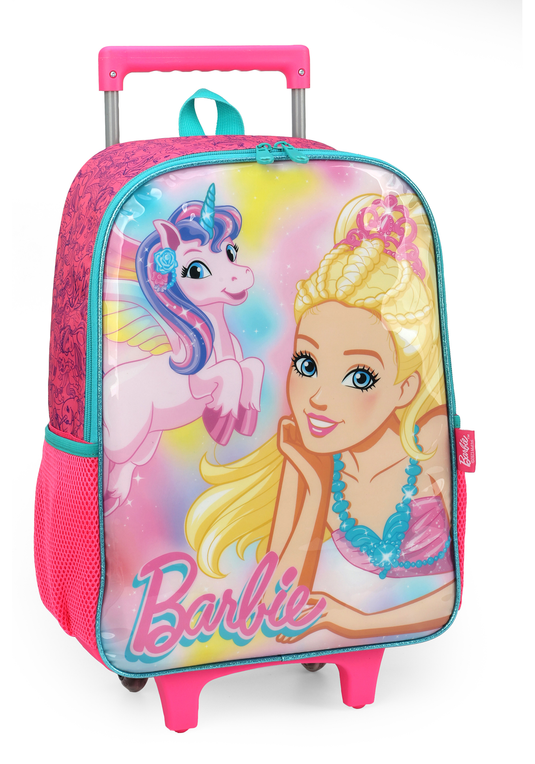 Mochila Rodinha Barbie Rosa