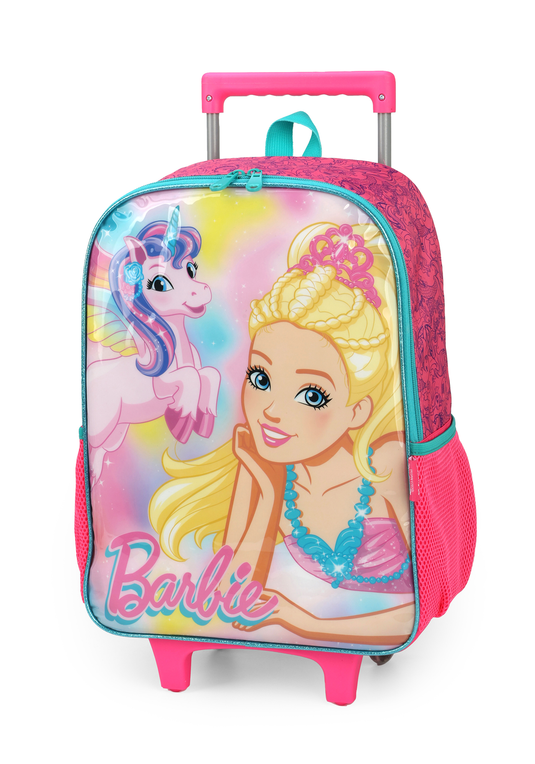 Mochila Rodinha Barbie Rosa