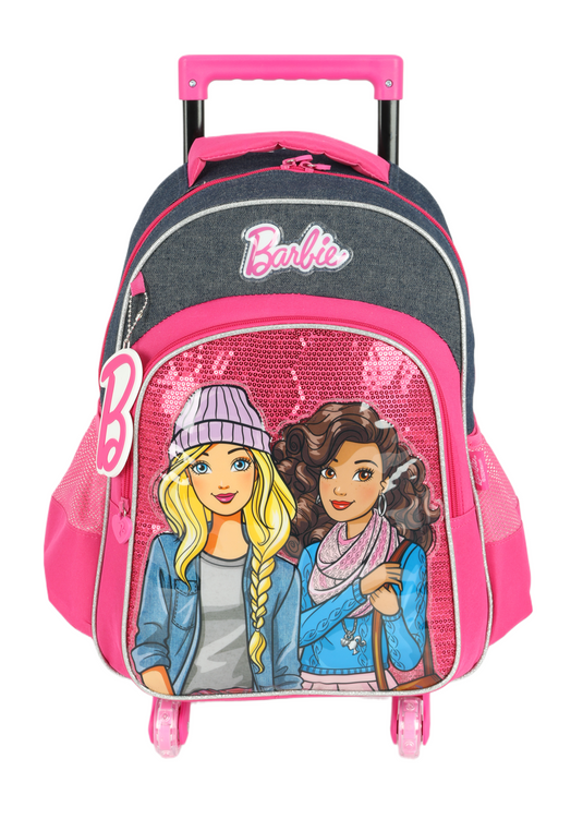 Mochila Infantil de Rodinhas LED Barbie Friends