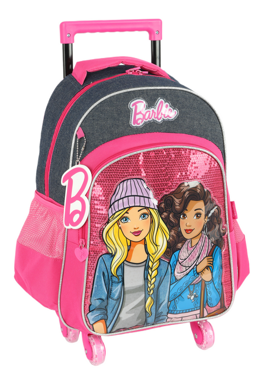 Mochila Infantil de Rodinhas LED Barbie Friends