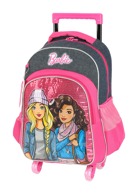 Mochila Infantil de Rodinhas LED Barbie Friends