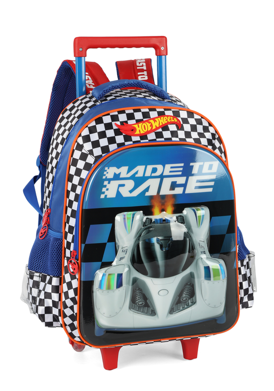 Mochila Infantil de Rodinha e Costas HotWheels