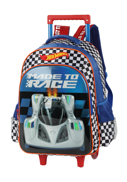 Mochila Infantil de Rodinha e Costas HotWheels