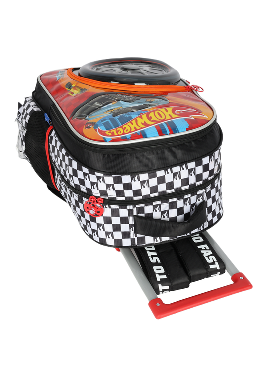 Mochila Infantil de Rodinha e Costas HotWheels