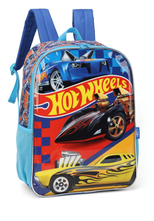 Mochila Poliester Hot Wheels Azul