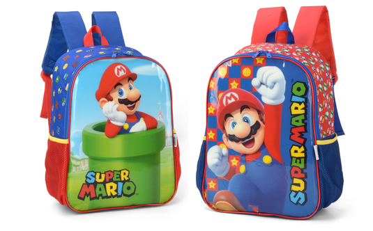 Mochila de Costas Infantil Super Mario