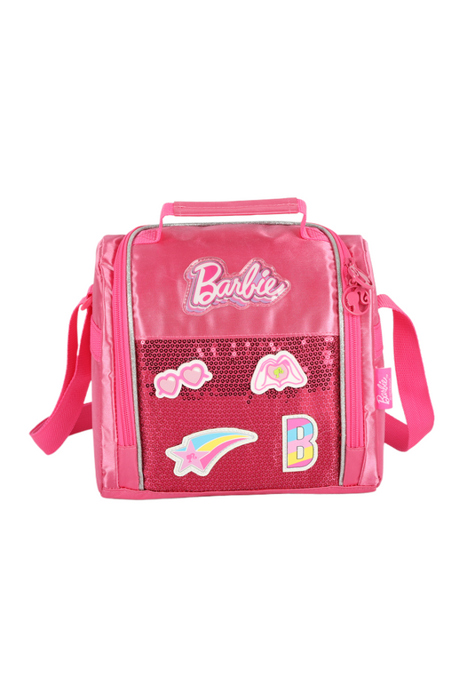 Lancheira Juvenil Barbie Paetê Patch