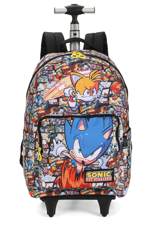 Mochila Sonic de Rodinha e Costas