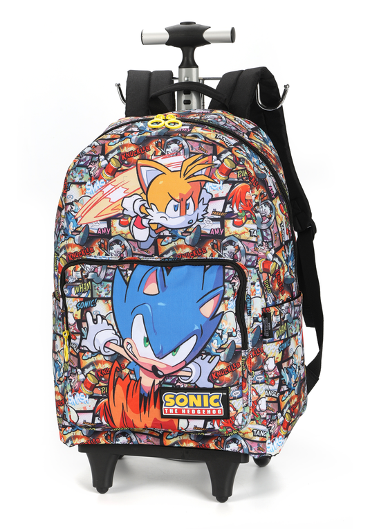 Mochila Sonic de Rodinha e Costas