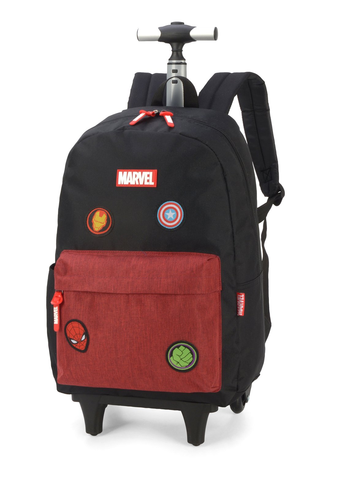 Mochila de Rodinha e Costas Avengers Marvel Patches