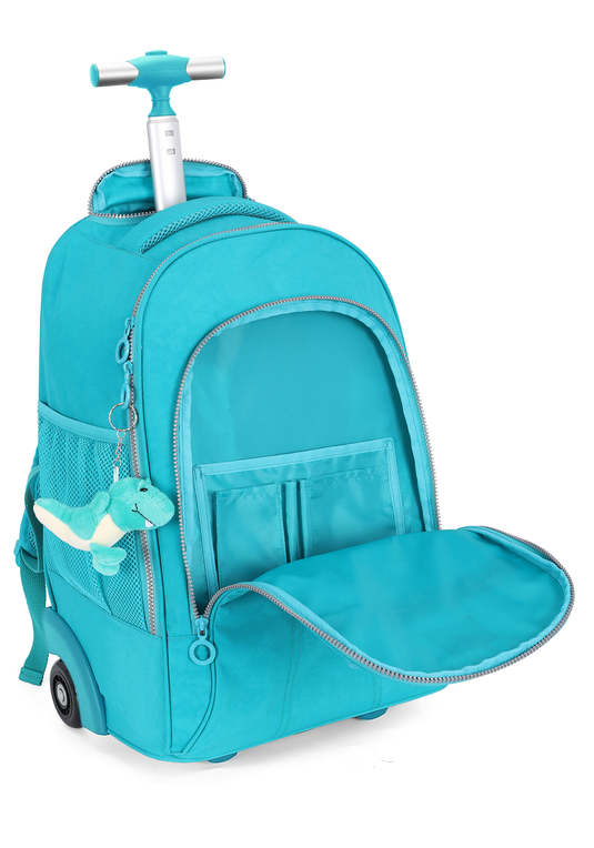 Mochila de Rodinha Costas Juvenil Up4you com Chaveiro Crinkle