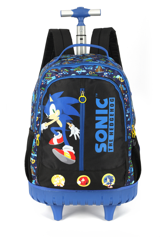 Mochila Sonic de Rodinha e Costas