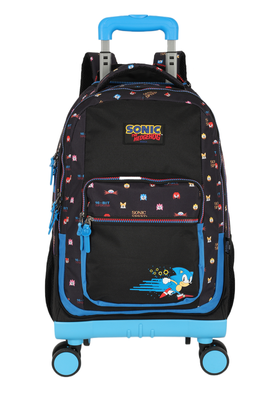 Mochila de Rodinhas Costas Sonic Pista