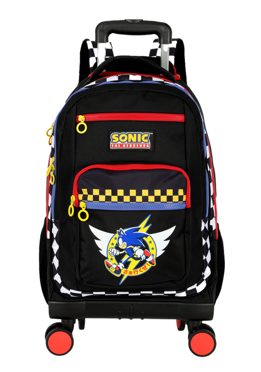 Mochila de Rodinhas Costas Sonic Pista