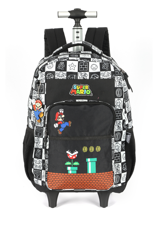 Mochila Super Mario de Rodinha e Costas