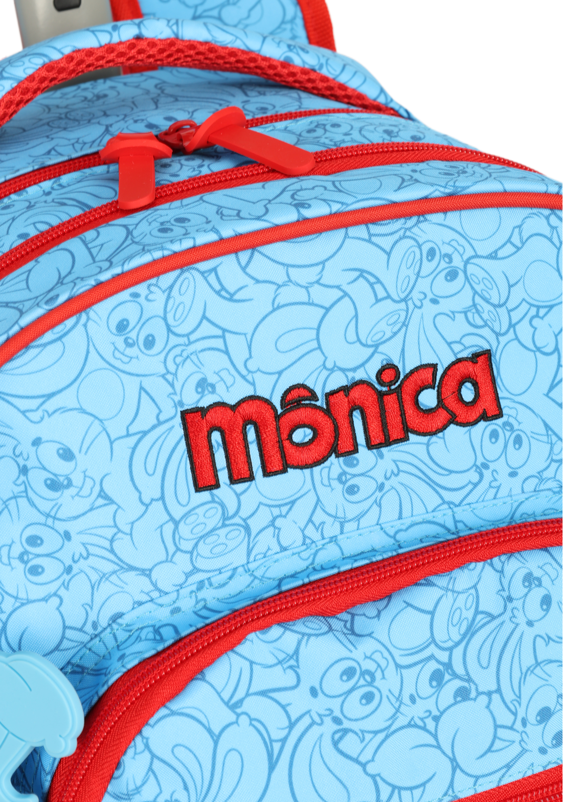 Mochila de Rodinha e Costas Turma da Monica