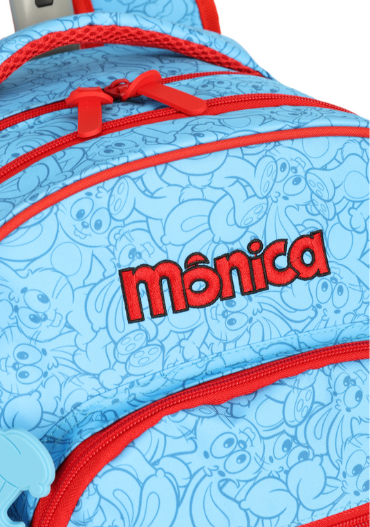 Mochila de Rodinha e Costas Turma da Monica