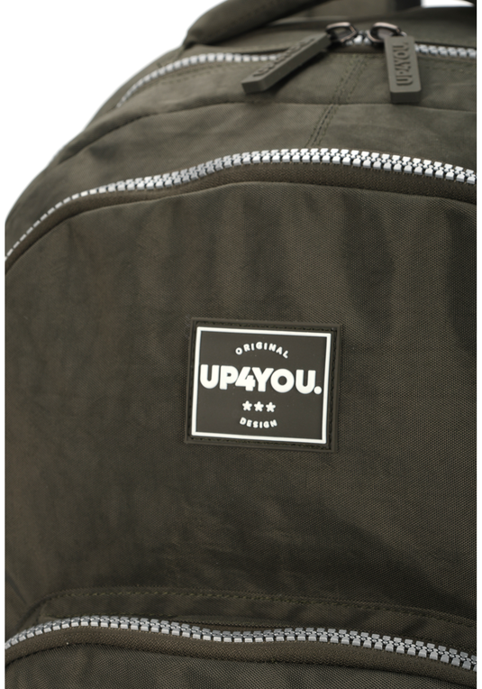 Mochila Juvenil Dois Bolsos Crinkle Up4you com Chaveiro