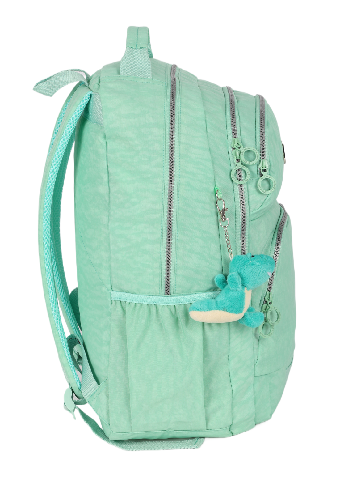 Mochila Classica de Costas Crinkle Dino Dois Bolsos Up4you