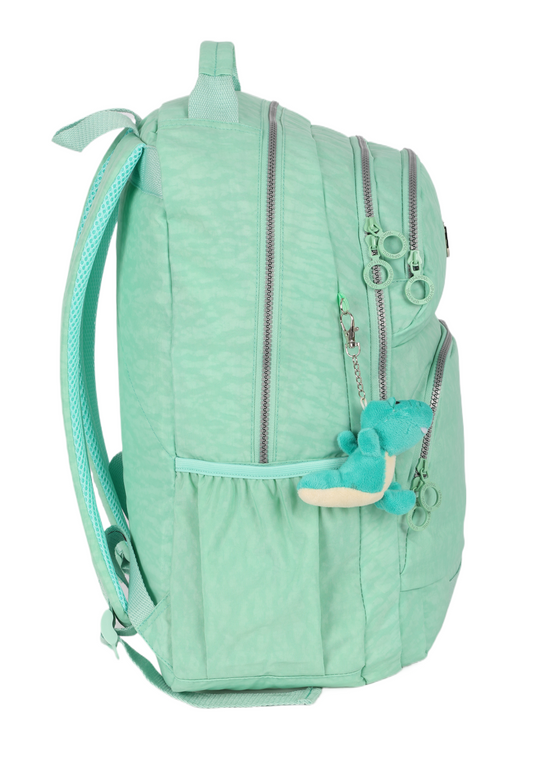 Mochila Classica de Costas Crinkle Dino Dois Bolsos Up4you