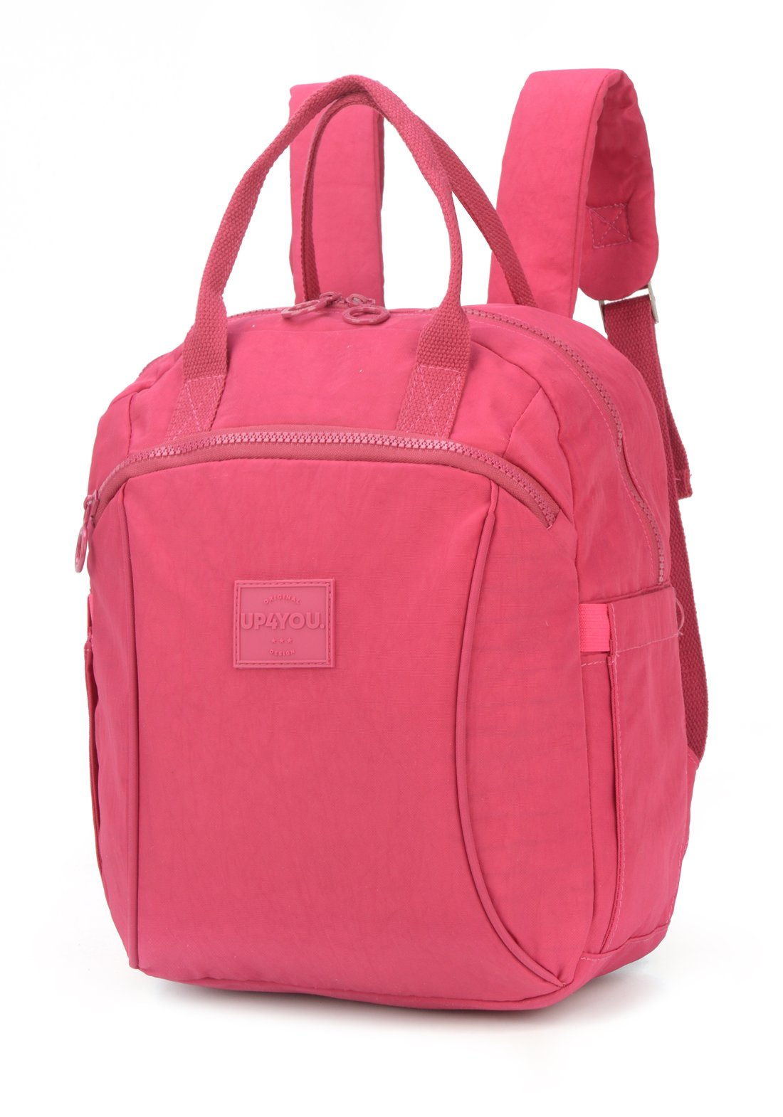 Mochila Round Moda Crinkle Up4you Pink - Unico